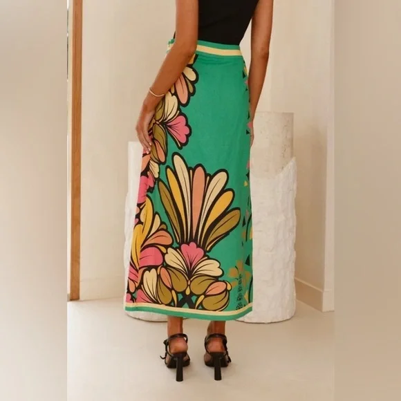 #45 Tika Floral Wrap Skirt- LAST ONE - Picture 5 of 6